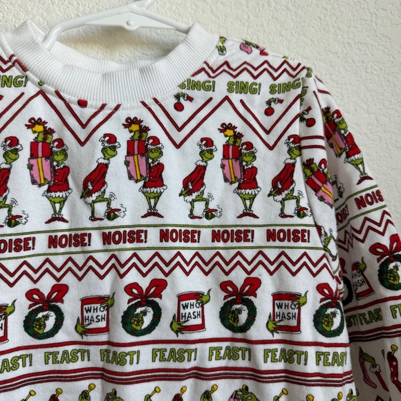 180 Unisex Hanna Andersson Dr. Suess Grinch Sweatshirt Fair Isle Holidays - Picture 3 of 7